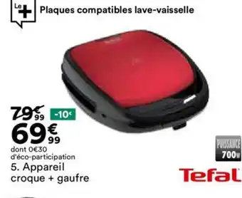 BUT 5. Appareil Moulinex croque + gaufre offre