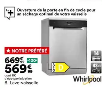 BUT 6. Lave-vaisselle offre