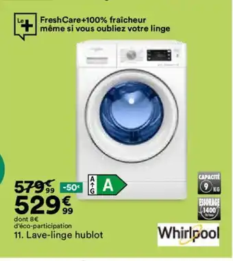 BUT 11. Lave-linge hublot offre