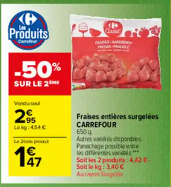 Carrefour Market Fraises entières surgelées Carrefour offre