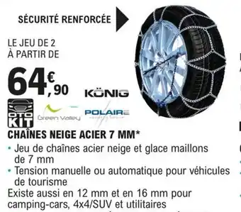 E.Leclerc L'Auto CHAÎNES NEIGE ACIER 7 MM* offre