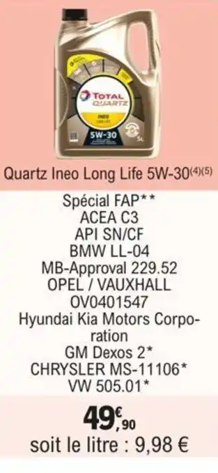 Quartz Ineo Long Life 5W-30(4)(5)