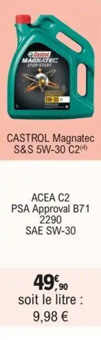 CASTROL Magnatec S&S 5W-30 C2(4)