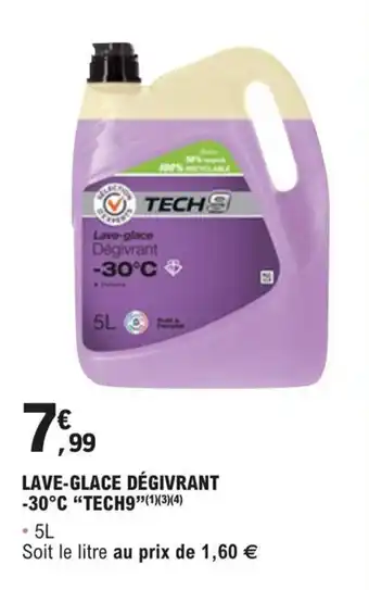 E.Leclerc L'Auto LAVE-GLACE ECOCERT TOUTES SAISONS -20°C "TECH9"(1)(2) offre