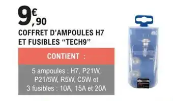 E.Leclerc L'Auto COFFRET D'AMPOULES H7 ET FUSIBLES "TECH9" offre