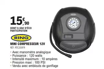 E.Leclerc L'Auto MINI COMPRESSEUR 12V offre