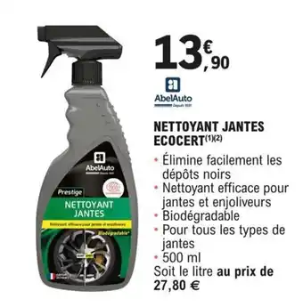 E.Leclerc L'Auto NETTOYANT JANTES ECOCERT(¹)(2) offre