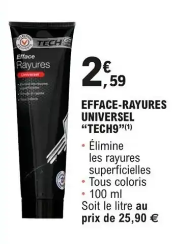 E.Leclerc L'Auto EFFACE-RAYURES UNIVERSEL "TECH9" (1) offre