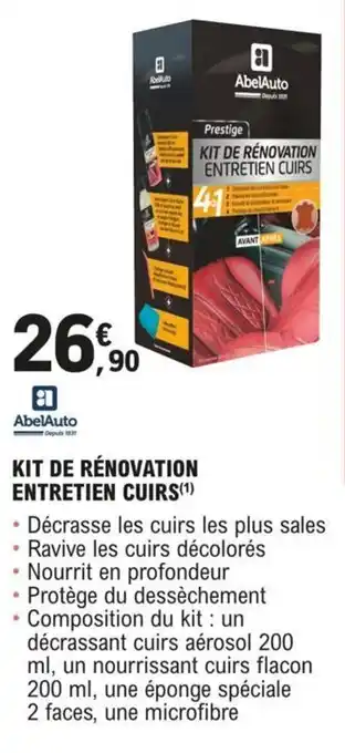 E.Leclerc L'Auto KIT DE RÉNOVATION ENTRETIEN CUIRS(¹) offre