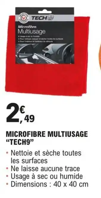 E.Leclerc L'Auto MICROFIBRE MULTIUSAGE "TECH9" offre