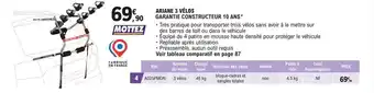 E.Leclerc L'Auto ARIANE 3 VÉLOS offre