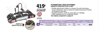 PLATINIUM ZEUS 2 VÉLOS ÉLECTRIQUES GARANTIE CONSTRUCTEUR 10 ANS*