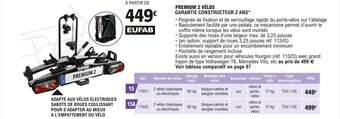 E.Leclerc L'Auto PREMIUM 2 VÉLOS offre