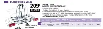 E.Leclerc L'Auto SAFFIER 3 VÉLOS offre