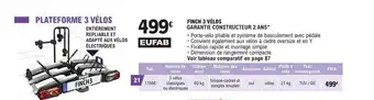 E.Leclerc L'Auto FINCH 3 VÉLOS GARANTIE CONSTRUCTEUR 2 ANS* offre