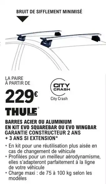 E.Leclerc L'Auto BARRES ACIER OU ALUMINIUM offre