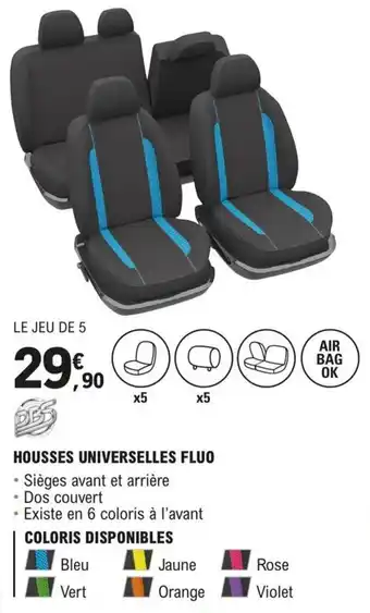 E.Leclerc L'Auto HOUSSES UNIVERSELLES FLUO offre