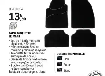 TAPIS MOQUETTE LE MANS