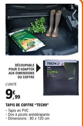 E.Leclerc L'Auto TAPIS DE COFFRE "TECH9" offre