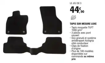 E.Leclerc L'Auto TAPIS SUR MESURE LUXE offre