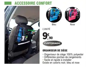 ORGANISEUR DE SIÈGE