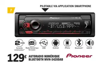 E.Leclerc L'Auto AUTORADIO NUMÉRIQUE BLUETOOTH MVH-S420DAB offre