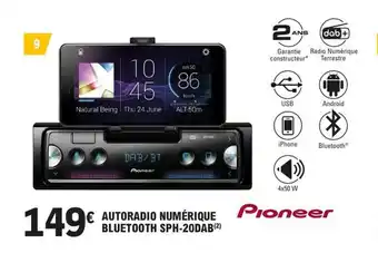 E.Leclerc L'Auto AUTORADIO NUMÉRIQUE BLUETOOTH SPH-20DAB(²) offre