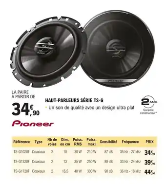 E.Leclerc L'Auto HAUT-PARLEURS SÉRIE TS-G offre