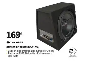 CAISSON DE BASSES BC-112SA