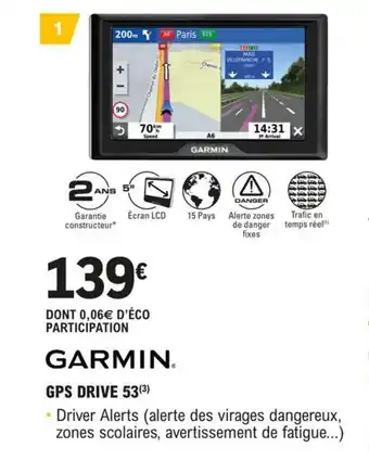 E.Leclerc L'Auto GPS DRIVE 53(3) offre