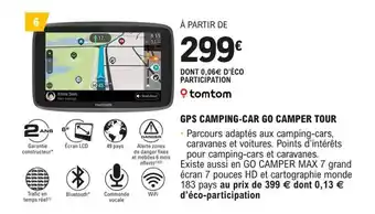 E.Leclerc L'Auto GPS CAMPING-CAR GO CAMPER TOUR offre