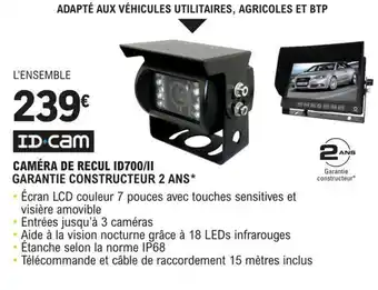 E.Leclerc L'Auto CAMÉRA DE RECUL ID700/11 GARANTIE CONSTRUCTEUR 2 ANS* offre