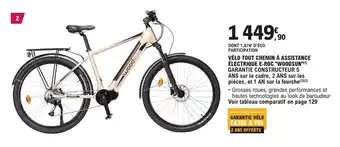 VÉLO TOUT CHEMIN À ASSISTANCE ÉLECTRIQUE E-ROC "WOODSUN"(¹) GARANTIE CONSTRUCTEUR 5 )