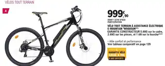 E.Leclerc L'Auto VÉLO TOUT TERRAIN À ASSISTANCE ÉLECTRIQUE E-MOUNTAIN "WOODSUN"(¹) offre