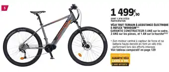 E.Leclerc L'Auto VÉLO TOUT TERRAIN À ASSISTANCE ÉLECTRIQUE E-REFLEX "WOODSUN"(¹) offre