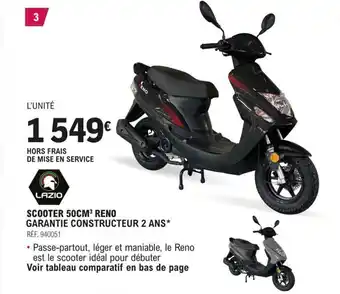 E.Leclerc L'Auto SCOOTER 50CM³ RENO GARANTIE CONSTRUCTEUR 2 ANS* RÉF. 940051 offre