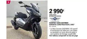 E.Leclerc L'Auto SCOOTER 125CC EASYMAX GARANTIE CONSTRUCTEUR 2 ANS* RÉF. 940063B offre