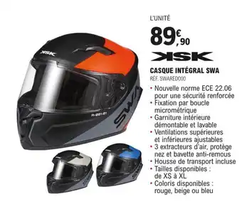 E.Leclerc L'Auto CASQUE INTÉGRAL SWA offre