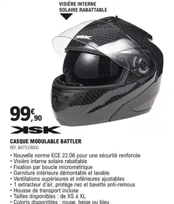 E.Leclerc L'Auto CASQUE MODULABLE BATTLER offre