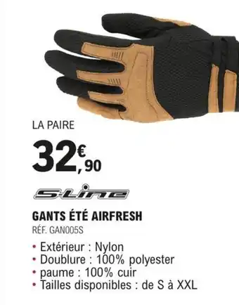 E.Leclerc L'Auto GANTS ÉTÉ AIRFRESH offre