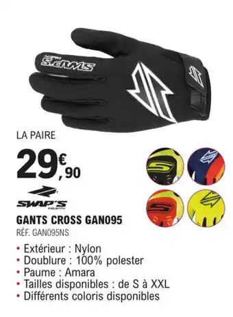 E.Leclerc L'Auto GANTS CROSS GAN095 offre