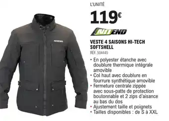 E.Leclerc L'Auto VESTE 4 SAISONS HI-TECH SOFTSHELL offre