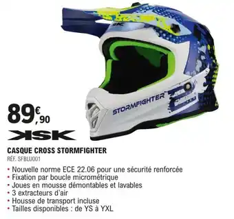 E.Leclerc L'Auto CASQUE CROSS STORMFIGHTER RÉF. SFBLU001 offre
