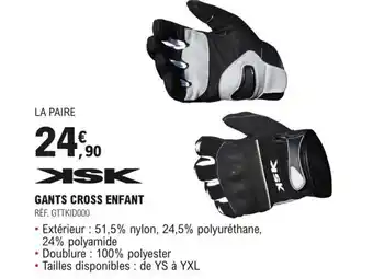 E.Leclerc L'Auto GANTS CROSS ENFANT offre