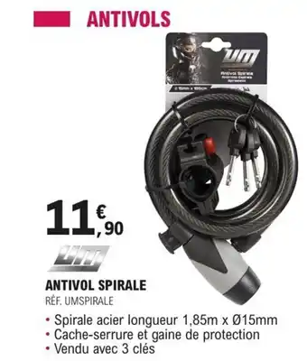 E.Leclerc L'Auto ANTIVOL SPIRALE offre