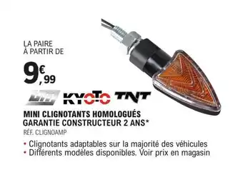 E.Leclerc L'Auto MINI CLIGNOTANTS HOMOLOGUÉS GARANTIE CONSTRUCTEUR 2 ANS* RÉF. CLIGNOAMP offre