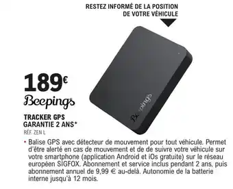 TRACKER GPS GARANTIE 2 ANS* RĂF. ZEN L
