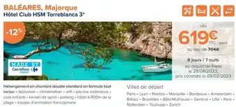 BALEARES, Majorque Hôtel Club HSM Torreblanca 3*