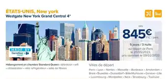 Carrefour ÉTATS-UNIS, New york Westgate New York Grand Central 4* offre