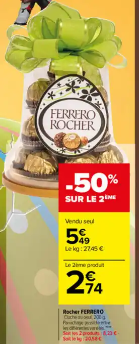 Carrefour Market Rocher Ferrero offre